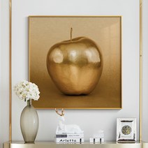 대형 황금 사과 액자 돈들어오는 그림 풍수 인테리어, 중형(60x60cm), 로얄골드