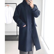 코튼 발마칸 울 남자 롱 맥 코트 (4color)