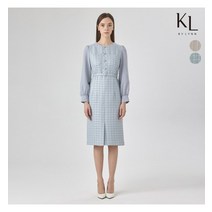 [KL]트위드 블록 벨티드 원피스 KWOPMB0400