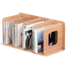 CD 꽂이 DVD 장 진열장 정리대 수납 장식장 보관함, 딥 월넛