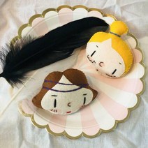 감성소녀 브롯치 만들기키트 양말인형 만들기diy, 노랑머리