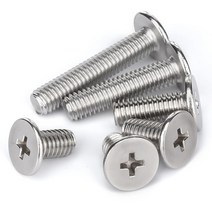 M6 10개 실버 십자 저두 볼트 CM 크로스 필립스 플랫 헤드 스테인리스 스틸 서스 304 나사 볼트, M6 (10pcs), 25mm