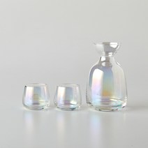 모던하우스 레인보우 유리 커플 주병세트 GA6122002, 병 340ml / 잔 70ml, 1개