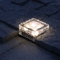 솔까든 태양광 매립등 100mm 사각 수정형 잔디등 타일시공 보도블럭시공, 흰빛