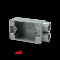 승압_콘센트_2방출_노출BOX_한방향(74*120)_22MM_주물 AB38, 상세페이지 참조
