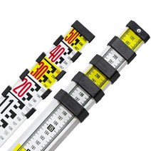 토목 눈금자 측량 폴대 레벨 크랙 게이지 스타프 건설 현장, 고급  5m 플래그십 타워 눈금자