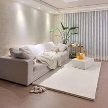 쁘띠메종 한판매트 솔리드 240X140X4cm, 양면 웜그레이