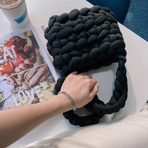 자이언트얀 빅얀 패브릭얀 루피 망고실 벨벳 가방만들기 핑거니팅, 일반자이언트얀(크림)500g, 1개