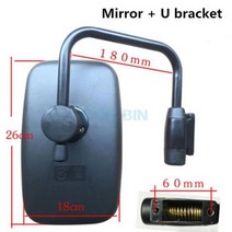 SANY SY DOOSAN DH DX 히타치 ZX 현대 코벨코 SK 볼보 EC 굴삭기 거울 반전 백미러 액세서리, Mirror U bracket