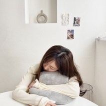 현모양처 휴대용 낮잠베개 사무실베개 책상베개 수면베개 낮잠용베개 엎드려자는베개 팔베개 낮잠쿠션 학교베개 학생, 블루