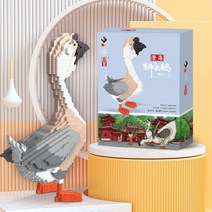 LEGO 사자 머리 거위 레고 호환 모델 조립 블록 diy 완구