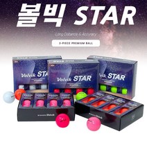 볼빅 스타 프리미엄 골프공 3피스, 레드, 1개