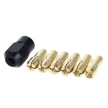 7pcs 놋쇠 콜렛 1.0/1.6/2.0/2.4/3.0/3.2 + check m8*0.75 적합 로터리 도구, 금