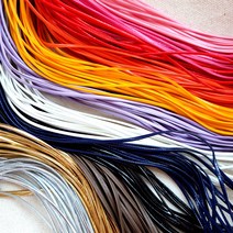 미용가위끈 가죽끈 컬러 가위악세사리, 대-브라운