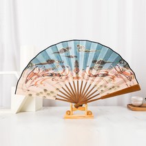 접는 부채 민속마을 기념품, 유백색 상서로운 구름 구색 사슴 양면 향 팬