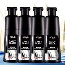 일양약품 아오미 데일리 블랙 염색 샴푸 180ml (어두운갈색)/새치/흰머리/뿌리/커버/염색/샴푸, 4개
