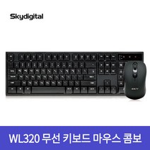 스카이디지탈 WL320 무선 키보드 마우스 콤보 (키스킨포함), 단품, 단품