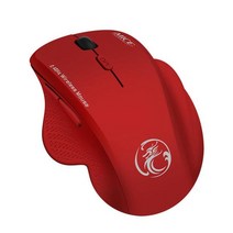 게이밍마우스 게임용 컴퓨터 무선 마우스 블루투스 인체 공학적 사일런트 Usb L 6 버튼 1600DPI 노트북 데, 02 red, 한개옵션1