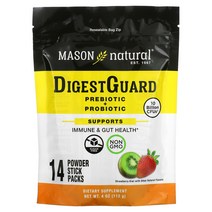 프리바이오틱스 DigestGuard Prebiotic Probiotic Strawberry Kiwi 14 Powder Stick Packs