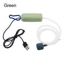 낚시기포기 기포발생기 어항산소발생기 휴대기포기 USB 수족관 공기 펌프 공기 돌과 실리콘 튜브 수족관 낚시를 에너지 절약 산소 펌프, [03] green