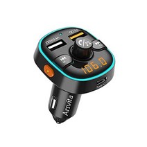 Arsvita Bluetooth FM Transmitter for Car Radio Receiver / Audio Adapter with Type-C PD Charger Sup