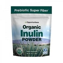 Opportuniteas Organic 이눌린 섬유 Inulin Powder Prebiotic Fiber from Blue Agave Gut Health 6 oz