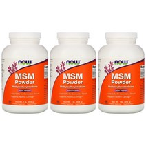 [2+1] NOW Foods 나우푸드 MSM 식이유황 454g 파우더 분말 가루 엠에스엠 Methylsulfonylmethane 메틸설포닐메테인 Powder 3개