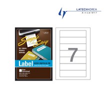 레이테크 다용도 화일인덱스용 라벨지 7칸 A4 100매 LTP-2140