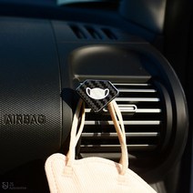 JS automotive 차량용 마스크걸이 송풍구 통풍구 메탈 거치대 보관 홀더 선정리 클립 훅 용품, 다이아-B타입-카본1p
