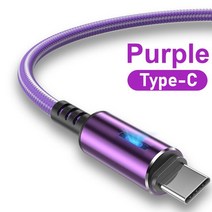 USB c형 고속 충전 와이어 3A 마이크로 케이블 샤오미 mi10 레드미 노트 10 프로 휴대폰용, 06 Type c Purple_03 2m