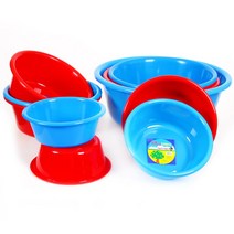 대형 플라스틱 원형 다라이 7호~13호 김장 대야 배추절임통 아기욕조, 9호, 레드, 1개