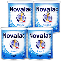 노발락 분유 2단계 800g x 4캔 스테이지 2 프랑스 수입 6개월 돌 아기 유아 분유, 노발락 스테이지 분유 2단계 800g x 4캔