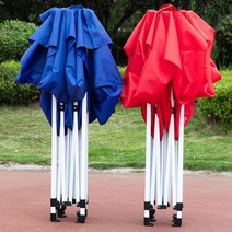 우산꽂이 네발 양산 텐트 노점용 야외 비천막 앵글 썬 크림 광고 대방역 격리 1개 도매, C19-3X3차량용 업그레이드 자동, T01-빨간색