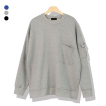 오마보이 남성용 팔 홀더 포켓 오버핏 쭈리 안감 맨투맨