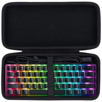 co2CREA 수납 케이스 호환품 Razer Huntsman Mini 60% 게이밍 키보드 텐키리스(블랙)