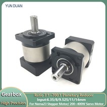 Nema23 스테퍼 모터 기어 박스 유성 감속기 200W 60mm 서보 스텝 다운 14mm 샤프트 6.35/8/9.525/11/14mm, 01 Ratio 3_03 11mm input