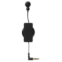ELECOM 모노럴 이어폰 마이크 부착 iPhone스마트폰 대응 케이블 권취 블랙 EHP-MC3540RBK