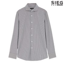 지이크 지이크 LUXE 코튼 블렌디드 스트라이프 브라운 카_라 셔츠 (PBBAH5008) (P002230666)