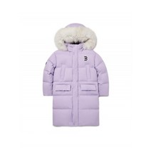 MLB KIDS 베이직 헤비 구스 롱 패딩 B L.Lavender