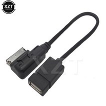 USB AUX Cable Music MDI MMI AMI to Female Interface Audio Adapter Data Wire For AUDI A3 A4 A5, Black