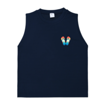 남성 메쉬 민소매 나시 티셔츠 컬러풀샌들