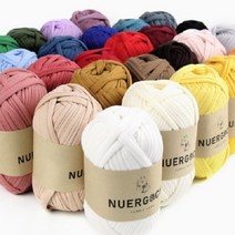 누에르고치 패브릭얀 (29색) NUERGOCHI fabric yarn 져지 원단으로 털날림이 없고 부드러운 감촉으로 피부가 예민하신 분에게도 안전 뜨개질 대바늘 코바늘, 26.퍼플, 1개