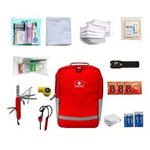 시나브로129 수납포켓 생존가방 B형 13종 재난 야외 캠핑 비상 배낭 키트
