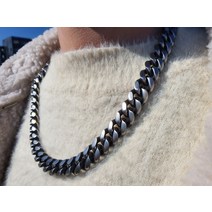 노블른 써지컬 서지컬 스틸 14mm 무광 유광 엔틱 두꺼운 남자 남성 체인 목걸이 선물