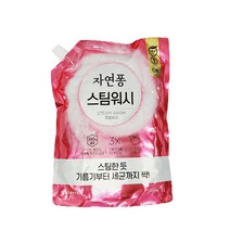 [트윈스몰] LG 자연퐁 스팀워시 주방세제 1L 리필(애플향) 친환경 세제, 1개