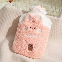 DFMEI 보풀 보온 물주머니 물주머니 손난로, 라지 1000ML 15*26, 손대기 좋은 래빗 A