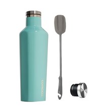 [공식 수입사] 콕시클 470ml 보냉/보온병 1개 + 뚜껑 1개 + 세척브러쉬 1개 세트 터콰이즈, 터콰이즈+뚜껑1개+브러쉬1개