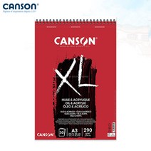캔손 XL 유화아크릴스케치북 290g 42x29.7 A3 30매입/A3스케치북, CA110-402
