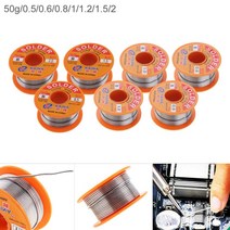 나전선 유연납 봉납 바납 인두납 실납 50g 6337 주석 미세 와이어 코어 0.5 0.6 0.8 1.0 1.2 1.5 2.0mm 2% 플럭스 릴 용접 라인 솔더 액세서리 1 강아, 06 0.6mm