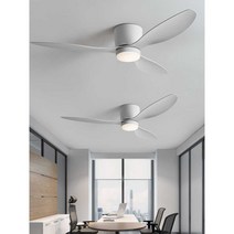 실링팬 LED 조명 천장 선풍기 BLCD모터 인테리어, (조명 없음) 퓨어 화이트 36인치(91cm) + 리모